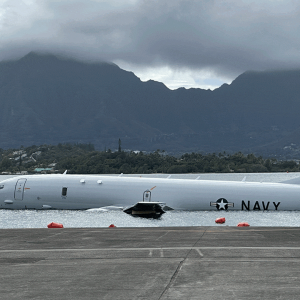 Navy removes gasoline from aircraft that overshot runway in Hawaii’s Kaneohe Bay