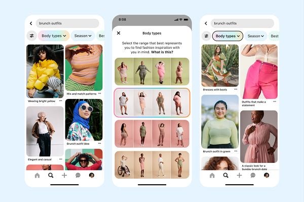 Pinterest Launches Stay Take a look at of New Physique Sort Search…