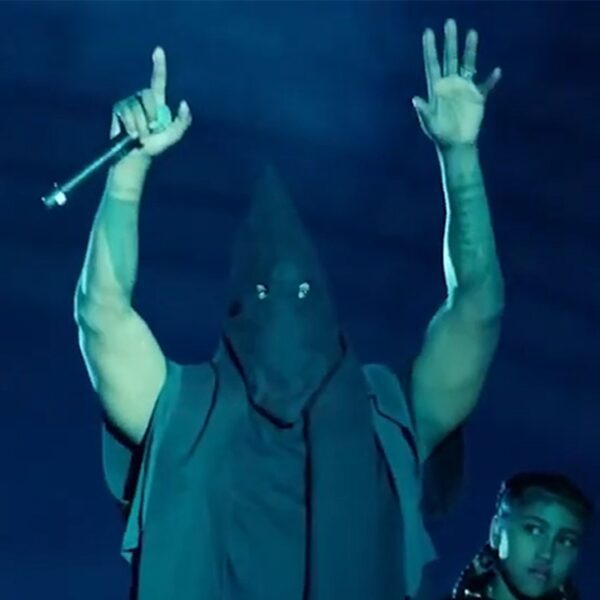 Kanye West Wears KKK-Model Black Hood At ‘Vultures’ Album Listening Celebration