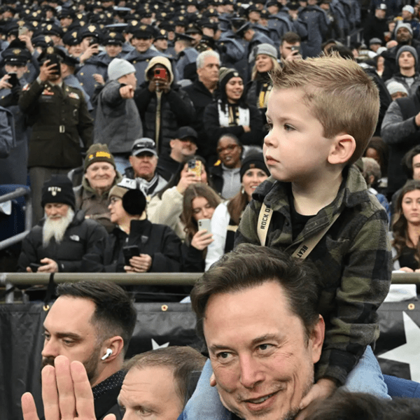 Elon Musk Brings Son to Military Navy Soccer Recreation