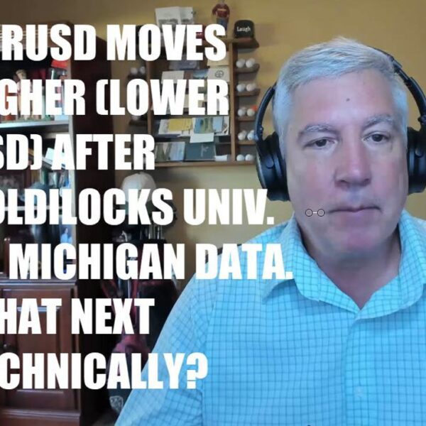 EURUSD strikes increased. Goldilocks Univ of Michigan sentiment, and inflation knowledge.