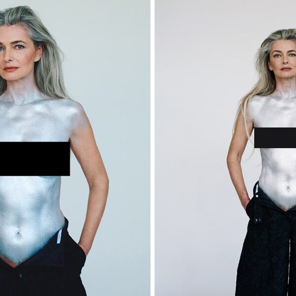 Paulina Porizkova, 58, poses topless and painted in silver: Makes me ‘feel…
