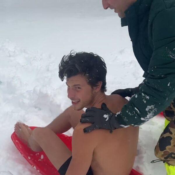 Shawn Mendes Goes Snow Sledding Shirtless in New Thirst Entice Put up