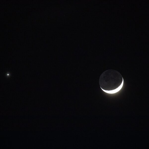 Witnessing the mesmerizing conjunction of the moon and venus in area