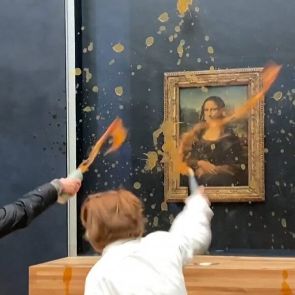 Local weather activists splatter ‘Mona Lisa’ with soup
