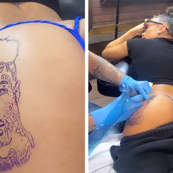 Blueface’s GF Bonnie Will get Butt Tattoo To Counter Chrisean’s Face Portrait
