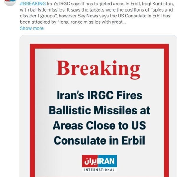 Reviews Iran fired a ballistic missile which struck close to the US…