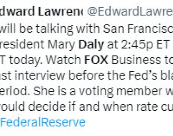 Fed's Daly set to talk on Fox Enterprise