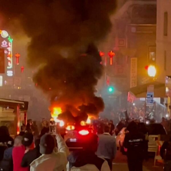 Crowd units Waymo self-driving automobile ablaze in San Francisco