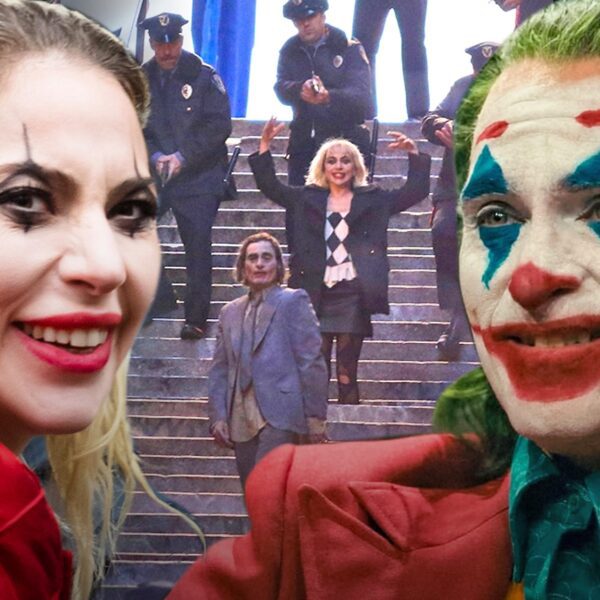 Joaquin Phoenix and Girl Gaga Pose For ‘Joker’ Movie V-Day Snaps