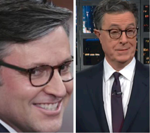 Stephen Colbert Crushes Mike Johnson With A Spanking Joke