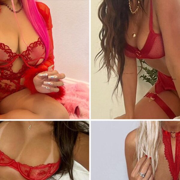 Pink-Sizzling Girls In Lingerie — Guess Who!