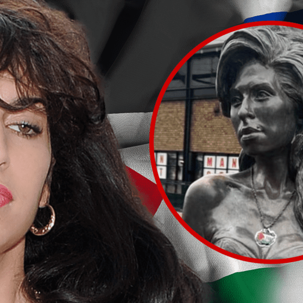 Amy Winehouse Statue’s Star of David Necklace Lined By Palestine Flag