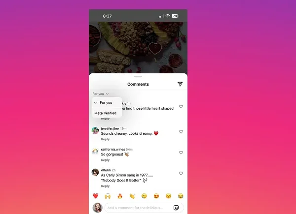 Meta Rolls Out New ‘Meta Verified’ Remark Filtering on Instagram