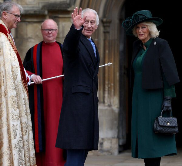 King Charles III Attends Easter Service