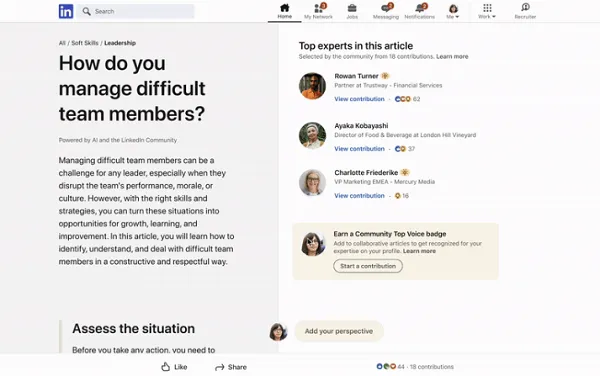 LinkedIn Outlines Subsequent Steps for its ‘Collaborative Articles’ Choice