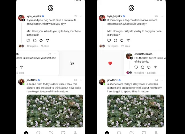 Threads Assessments New Facet-Swiping UI to Point out Curiosity in Posts Displayed…
