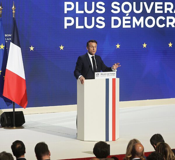 Macron, Battling Far Proper at House, Pushes for Stronger E.U.
