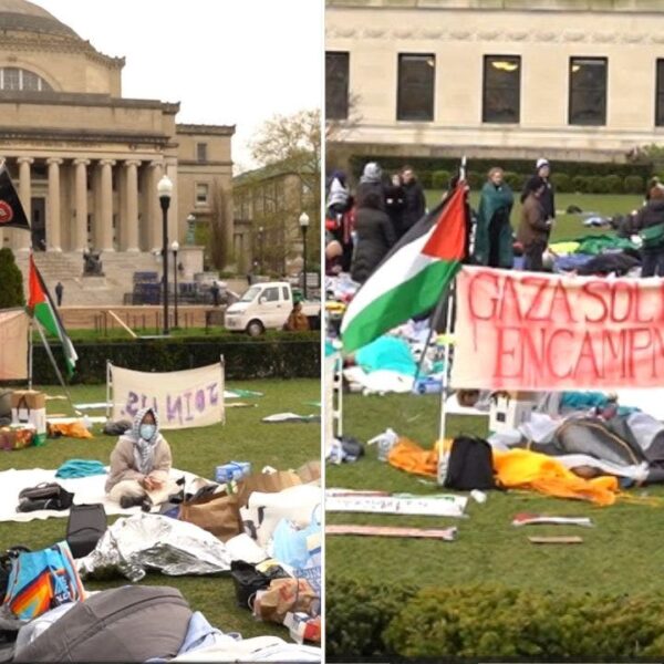 Anti-Israel protesters converge on Columbia College garden space vowing to ‘maintain this…
