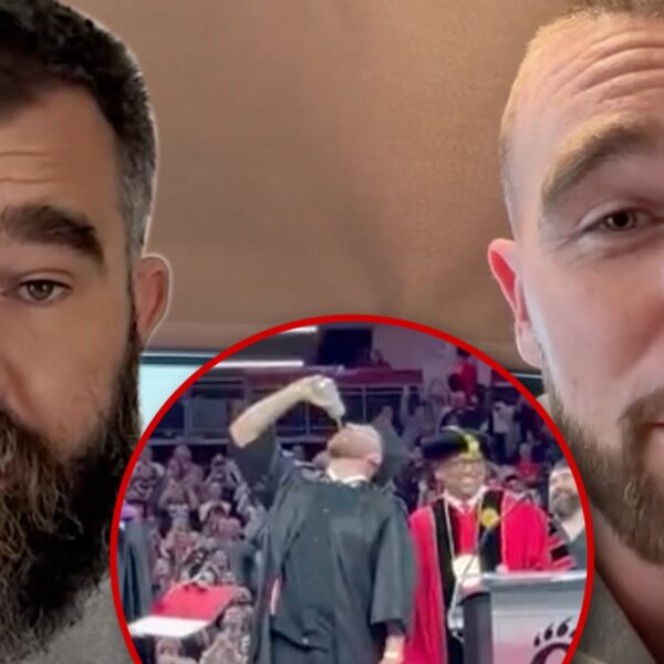 Jason Kelce Defends Brother Travis Kelce’s Commencement Beer Chug