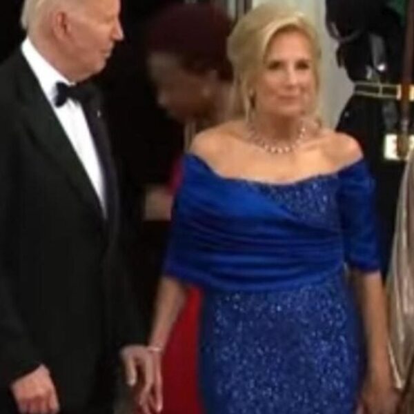What is She Wearing? Jill Biden Dons Tacky Blue Sequin Dress For…