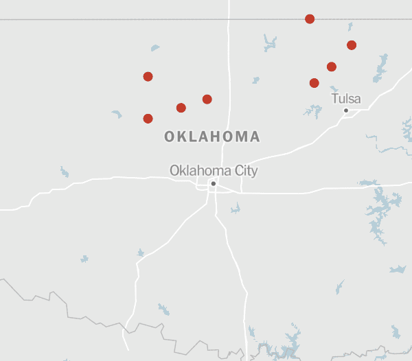 Tornadoes Reported in Oklahoma as Storms Batter Central and Southern U.S.
