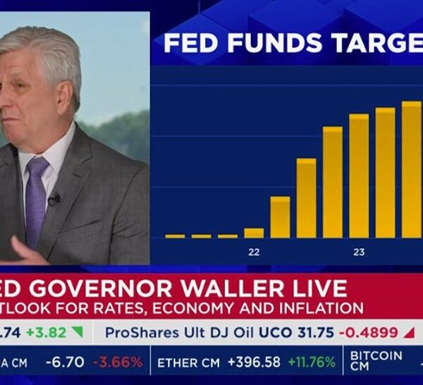Fed Gov. Waller on CNBC: The information appears like we needn’t elevate…