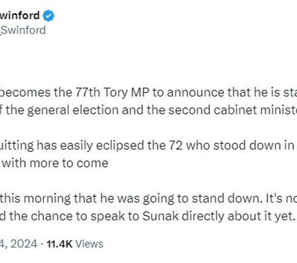 77 Tories are standing down forward of the final election