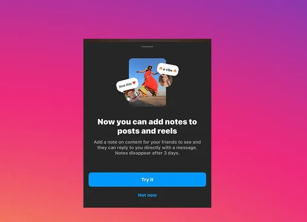 Instagram Tests Notes on Feed Posts and Reels