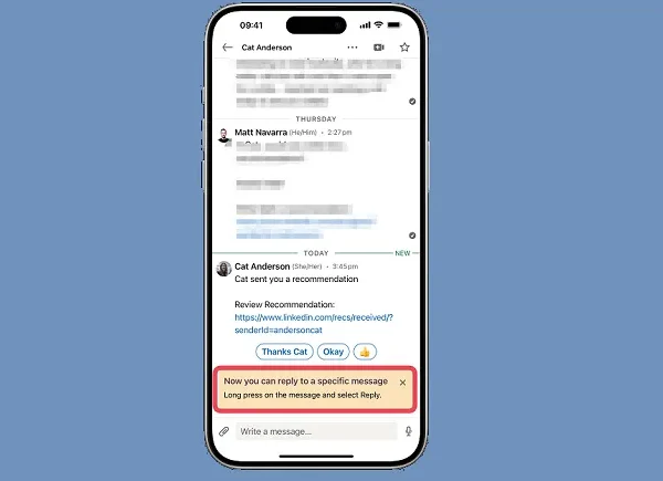 LinkedIn Rolls Out Option to Reply To Specific DMs on Mobile