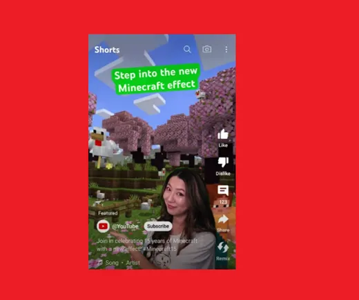 YouTube Adds Video Quality Settings for Shorts, New Minecraft Effect