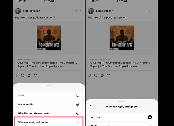 Threads Enables All Users to Control Who Can Quote Their Posts