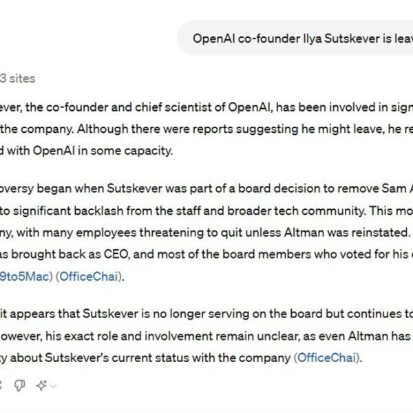 OpenAI co-founder Ilya Sutskever is leaving the agency