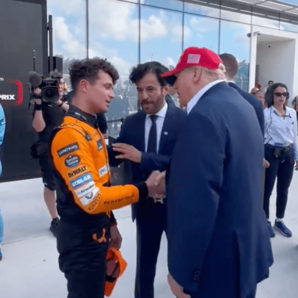Good Luck Charm: After President Trump Fires Up F1 Crowd Outside McLaren…