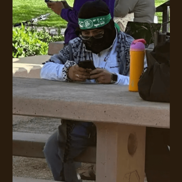 Stanford University Officials Submit Photo to FBI of Anti-Israel Campus Protester Wearing…