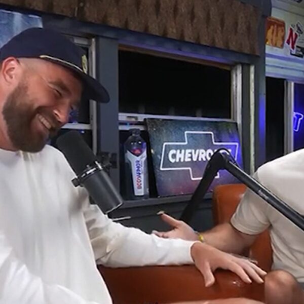 Travis Kelce Dances Around Podcast Hosts Referencing Taylor Swift’s Exes