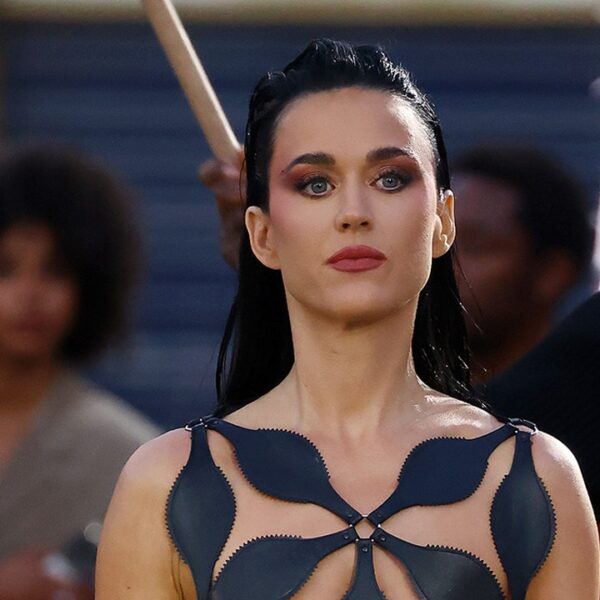 Katy Perry goes practically bare sporting cut-out black gown in Paris