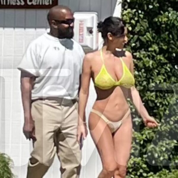 Kanye West and Bianca Censori Pop Up Poolside in Santa Barbara