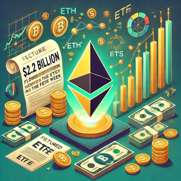 $2.2 Billion Flows into Ethereum ETFs within the Past Week, Coinshares Reveals