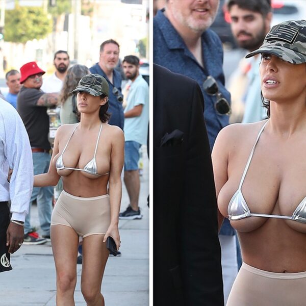 Bianca Censori Wears Tiny Bikini Top to Lunch with Kanye West