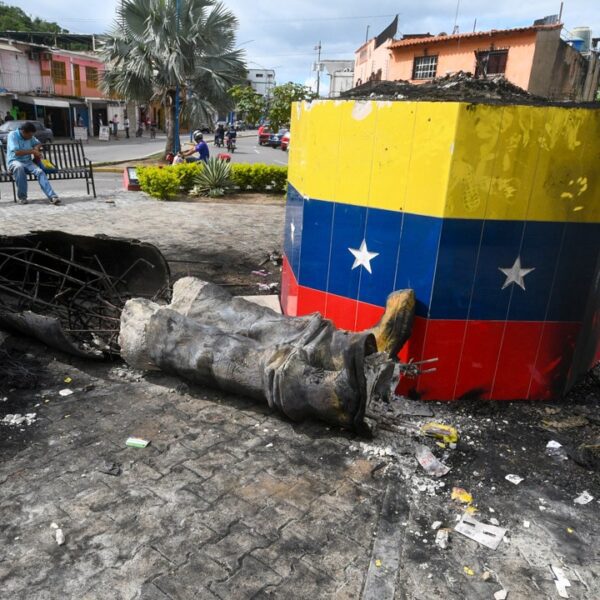 Chávez statues toppled throughout Venezuela as election protests rage on