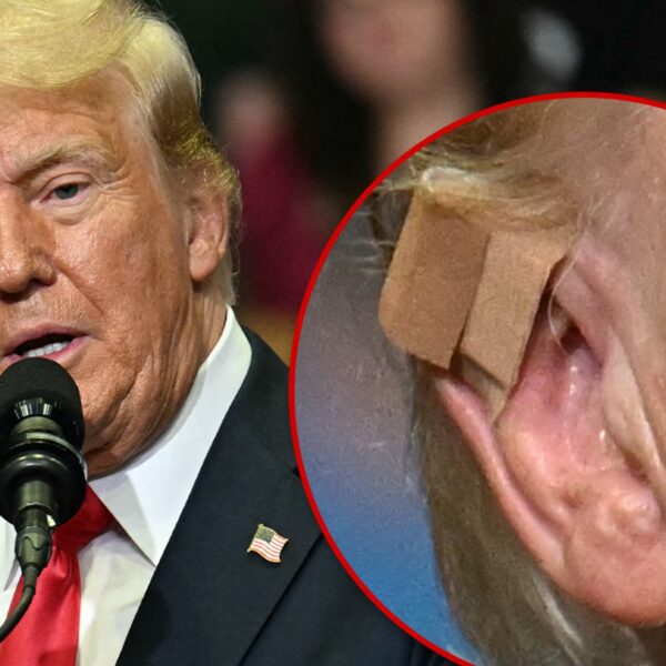 Donald Trump Wears Small Band-Aid on Ear During Michigan Rally