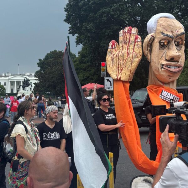 Anti-Israel protesters descend on White House as Biden meets with Netanyahu