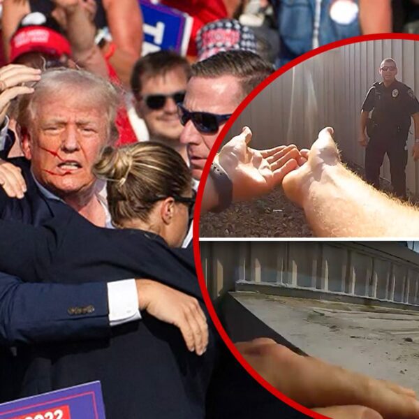 Trump Assassination Attempt Body Cam Shows Cop Hoisted Onto Roof Before Shooting