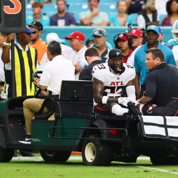 Falcons await information after S DeMarcco Hellams, LB Bralen Trice carted off…