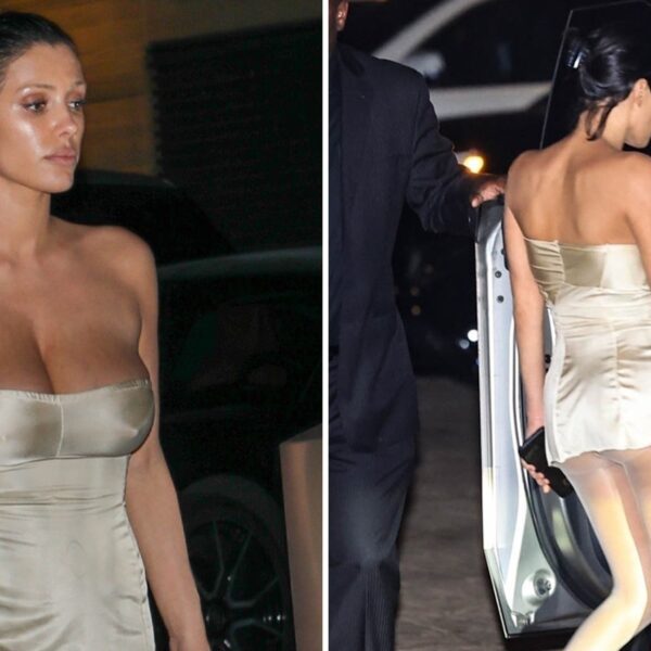 Bianca Censori Wears Micro Dress for Dinner With Kanye West’s Kids