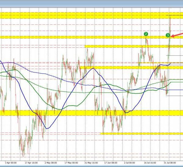 EURUSD falls into assist. Bounces.