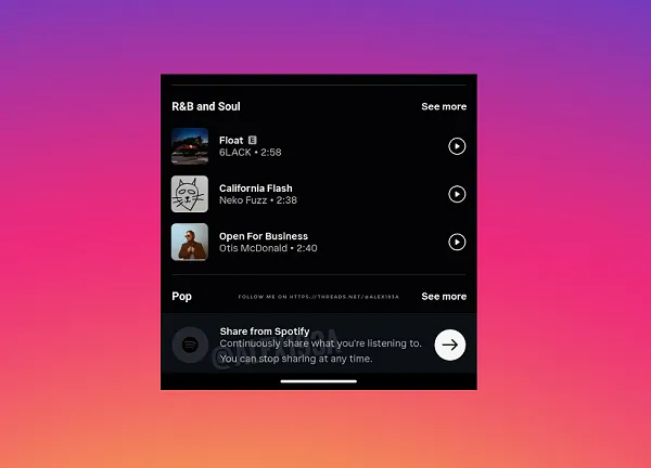 Instagram’s Exploring a New Music Sharing Process through Spotify