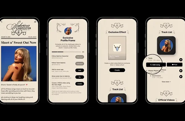 TikTookay Launches In-App Experiences To Promote Sabrina Carpenter’s New Album