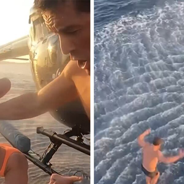 Katy Perry and Orlando Bloom Plunge From Helicopter Into Ocean in Sardinia